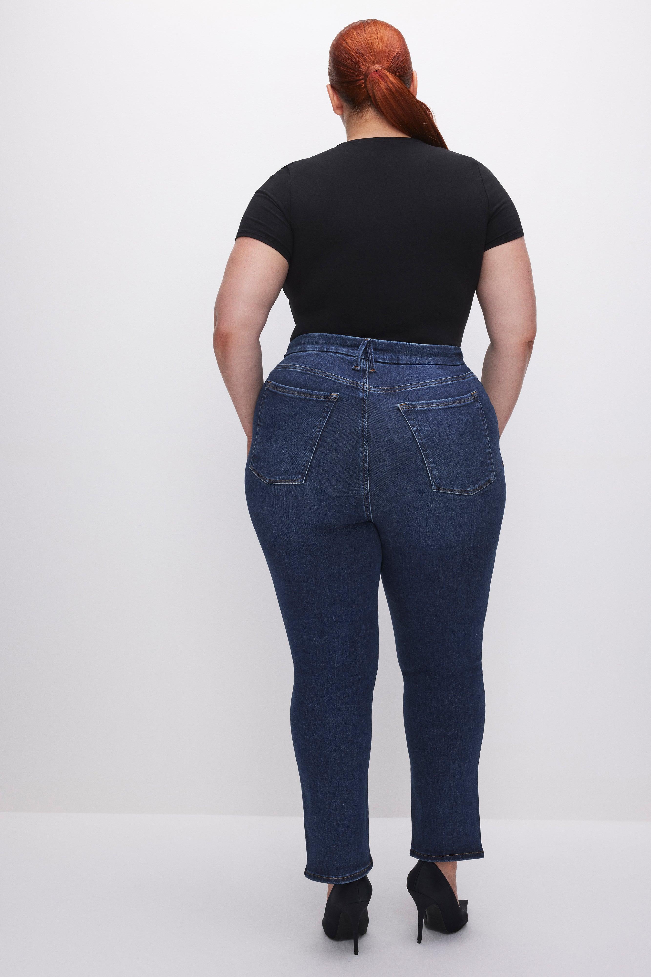 POWER STRETCH PULL-ON STRAIGHT JEANS | INDIGO491 Product Image