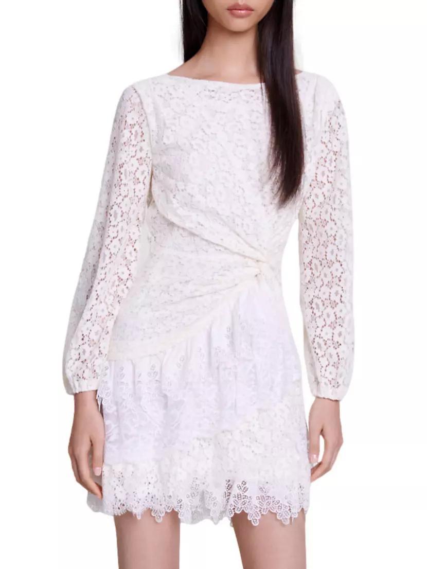 Draped Lace Dress Product Image