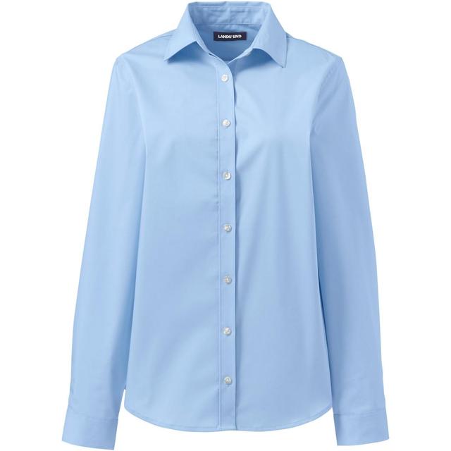 Lands End Womens School Uniform No Gape Long Sleeve Stretch Shirt Product Image