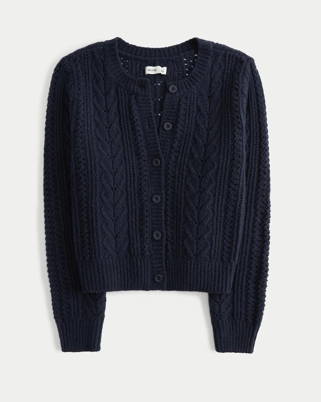 Hollister Comfy Cloud Cable-Knit Cardigan Product Image