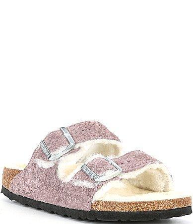 Birkenstock Womens Arizona Suede Shearling Sandals Product Image