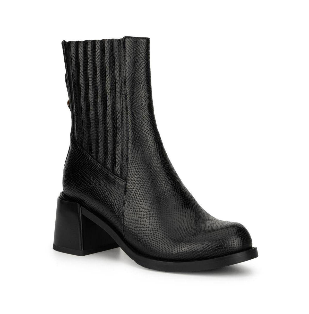 Torgeis Regent Womens Block Heel Ankle Boots Black Product Image