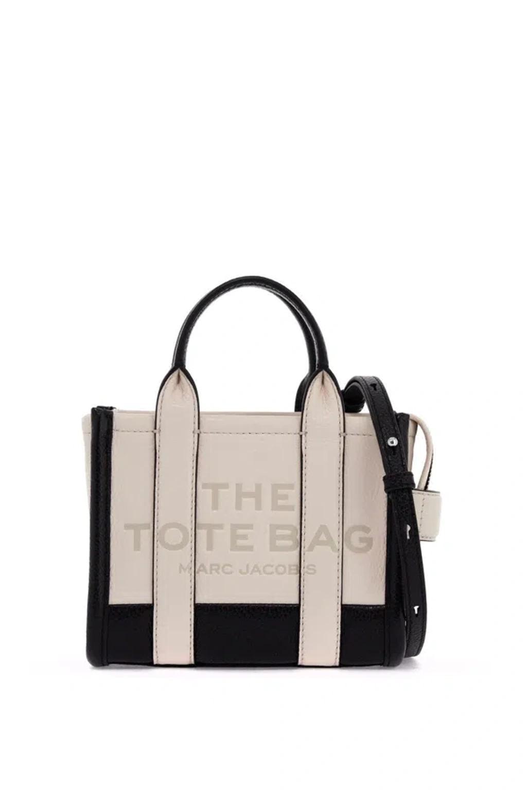 MARC JACOBS Beige Logo Tote Handbag For Women In White Product Image