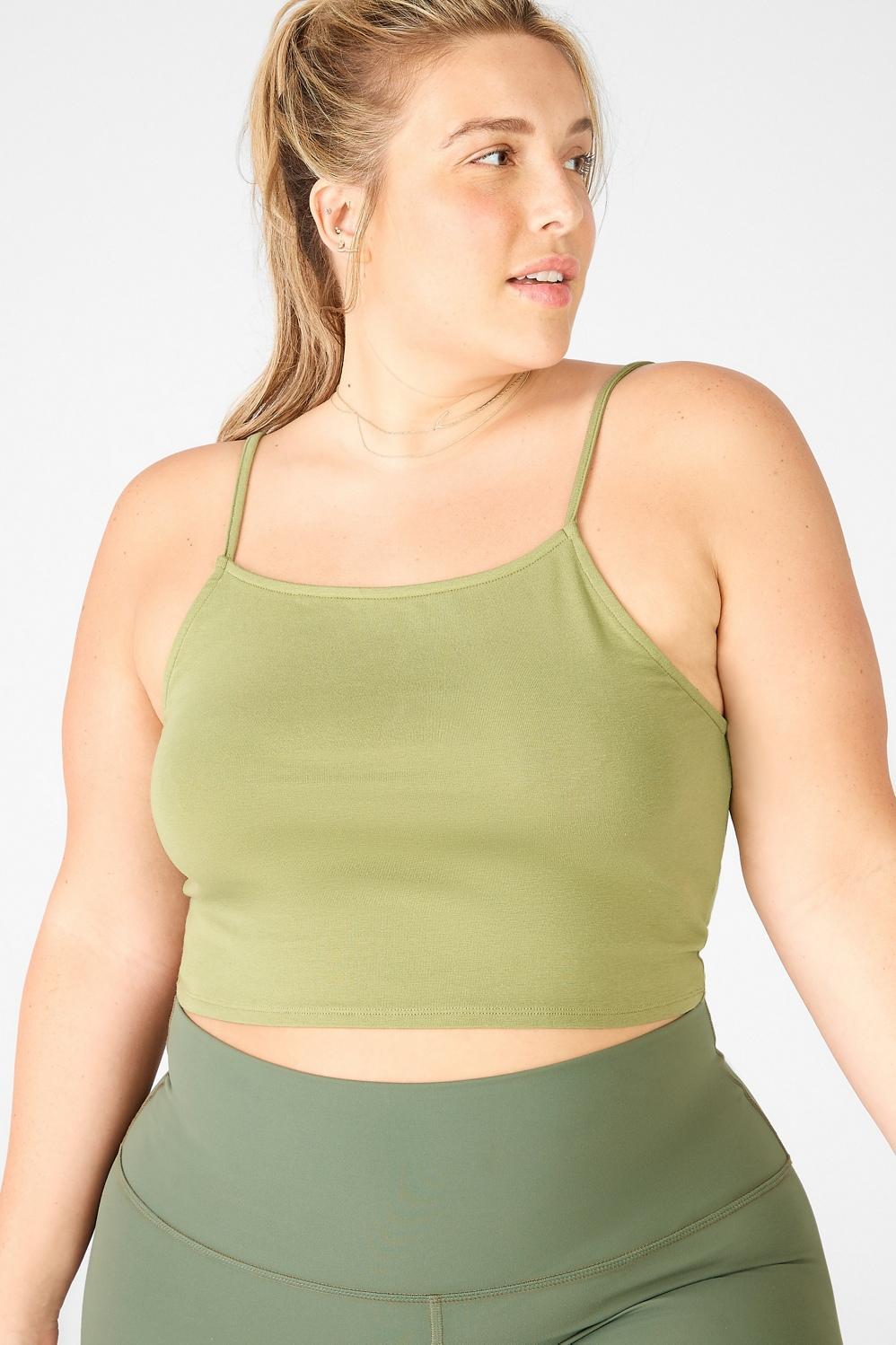 Fabletics Melanie Crop Tank Womens green plus Size 3X Product Image