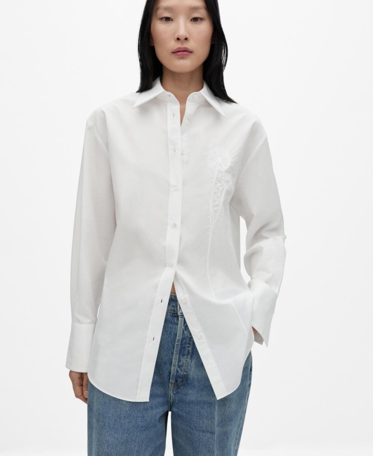 Mango Womens Oversize Poplin Shirt Product Image