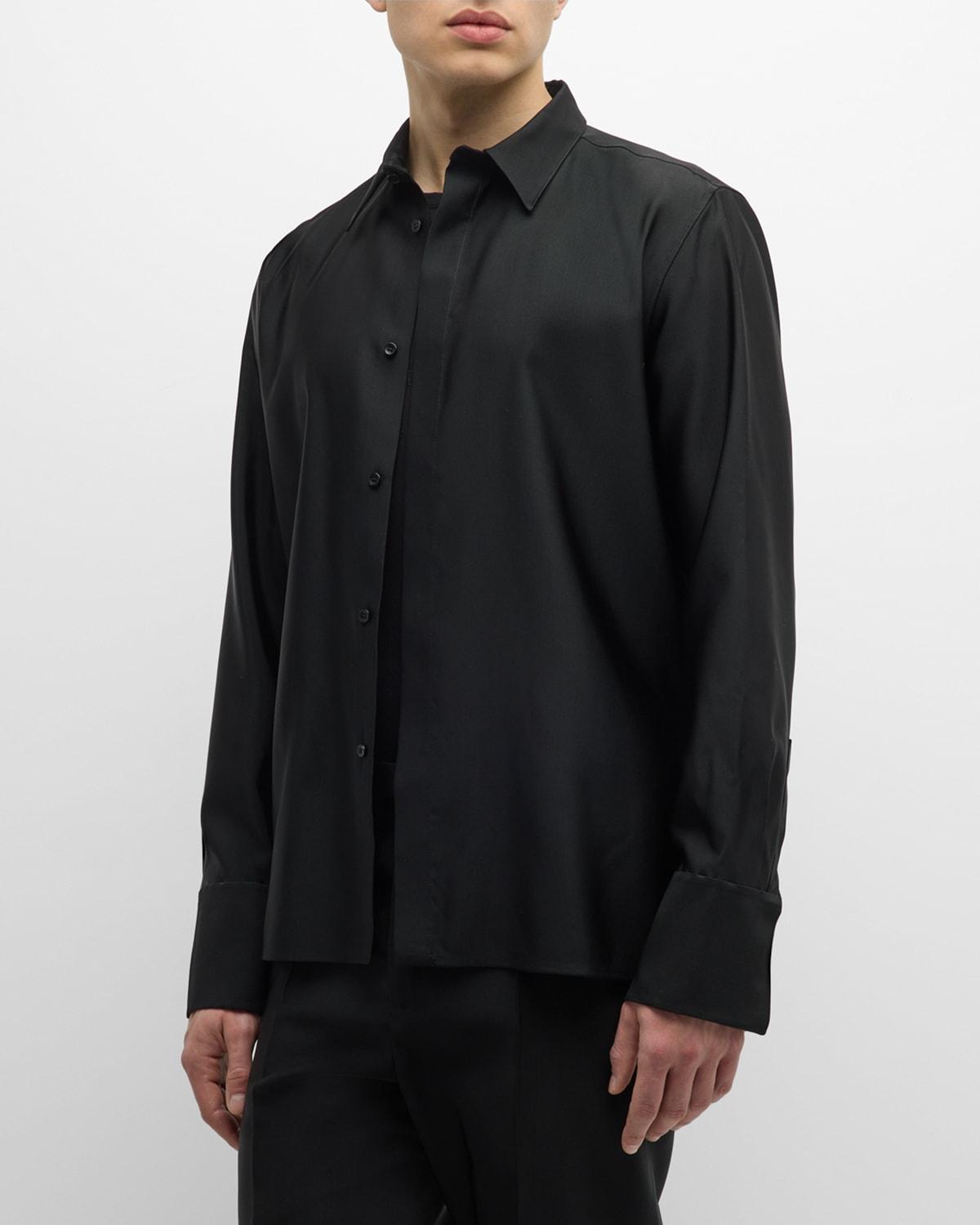 Mens Stiff Poplin Sport Shirt Product Image