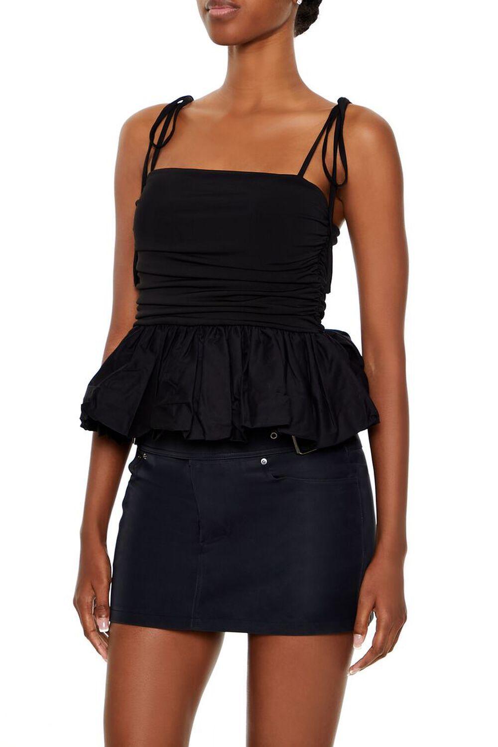 Tie-Strap Peplum Cami | Forever 21 Product Image