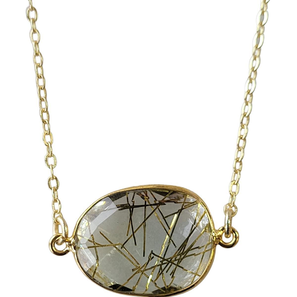 Mrs. Parker Necklace in Gold Rutilated Quartz Product Image