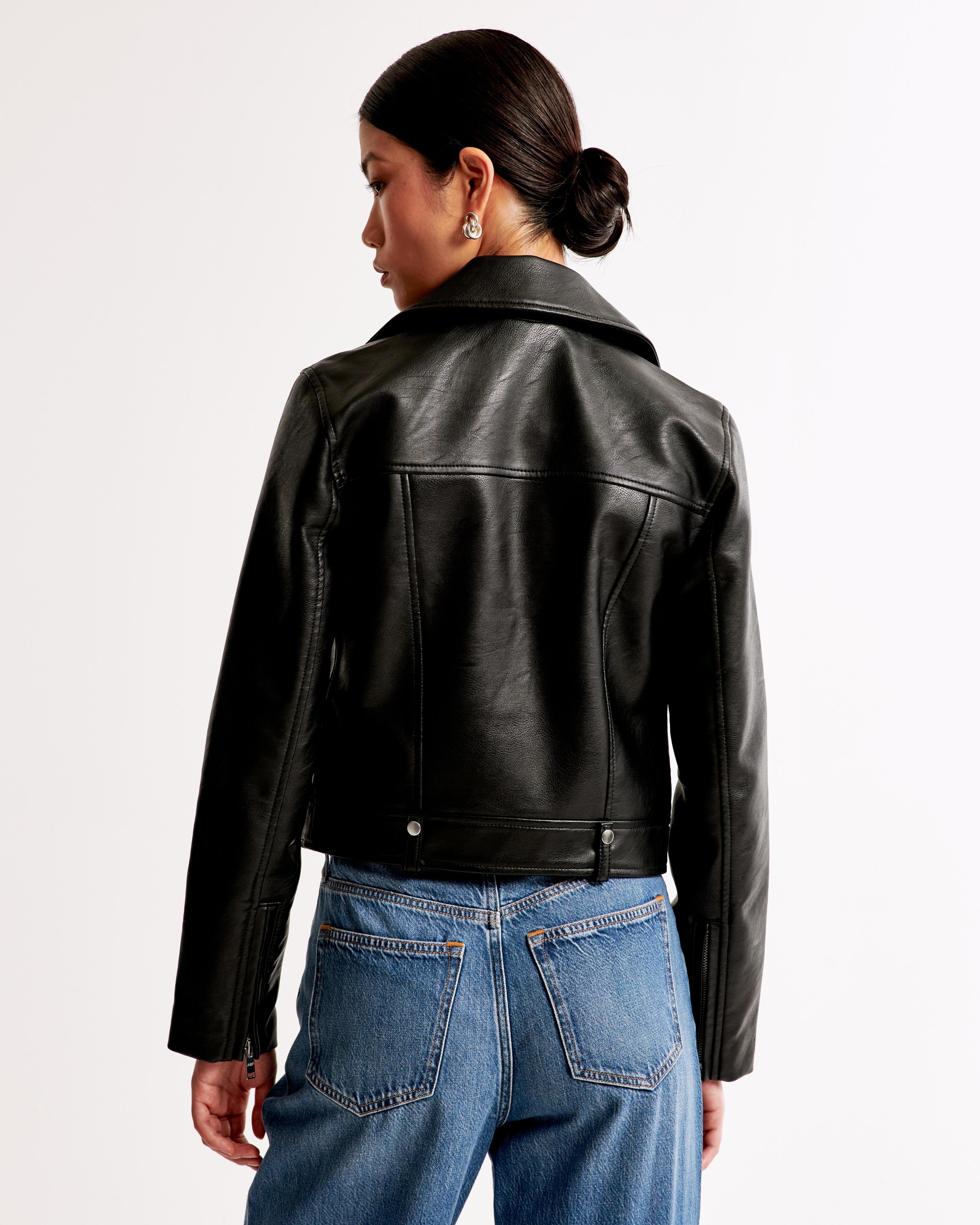 Vegan Leather Moto Jacket Product Image