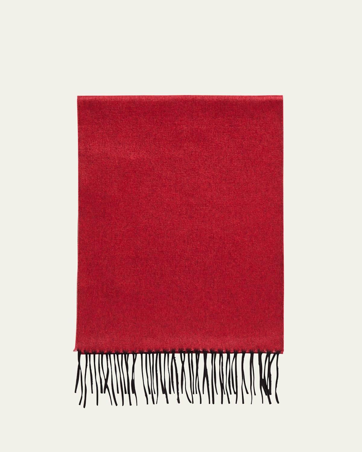 Mens Double-Faced Silk and Cashmere Scarf Product Image