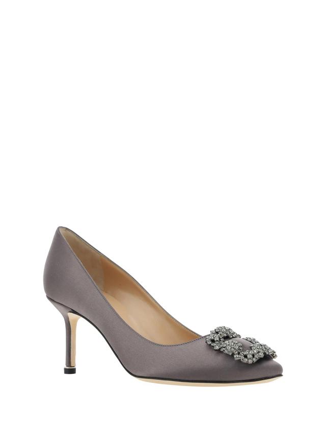 MANOLO BLAHNIK Hangisi Pumps In Gray Product Image