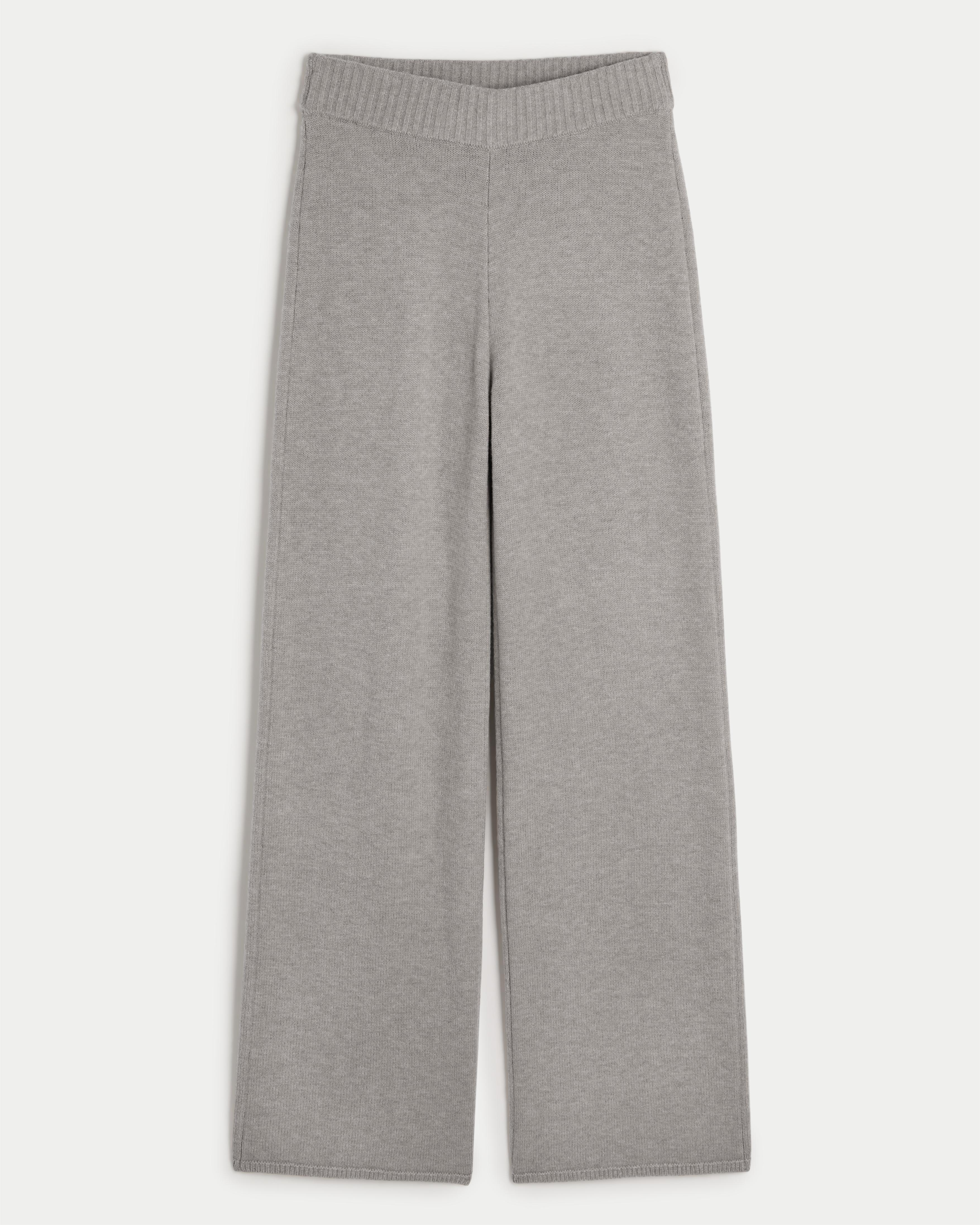 Gilly Hicks Sweater-Knit Straight Pants Product Image