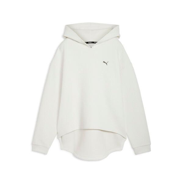 PUMA STUDIO Women's Textured Hoodie in Vapor Grey Product Image