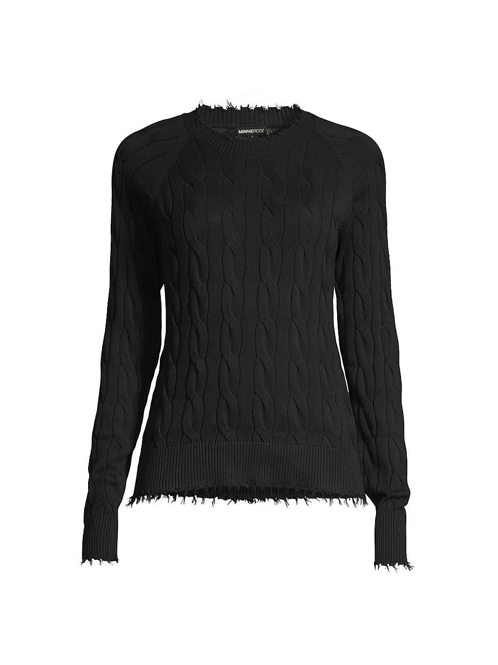 Womens Cable-Knit Sweater Product Image