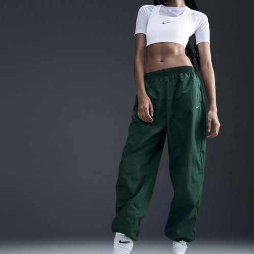 Nike Womens Essential Woven Mid Rise Joggers - Gorge Green/Sail product image