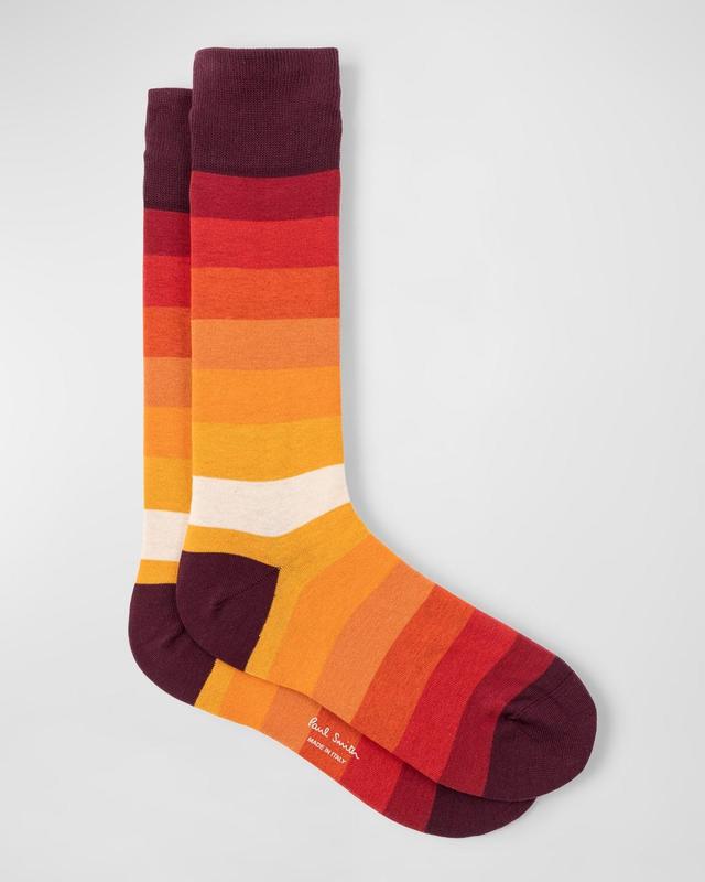 Mens Gradient Stripe Crew Socks Product Image