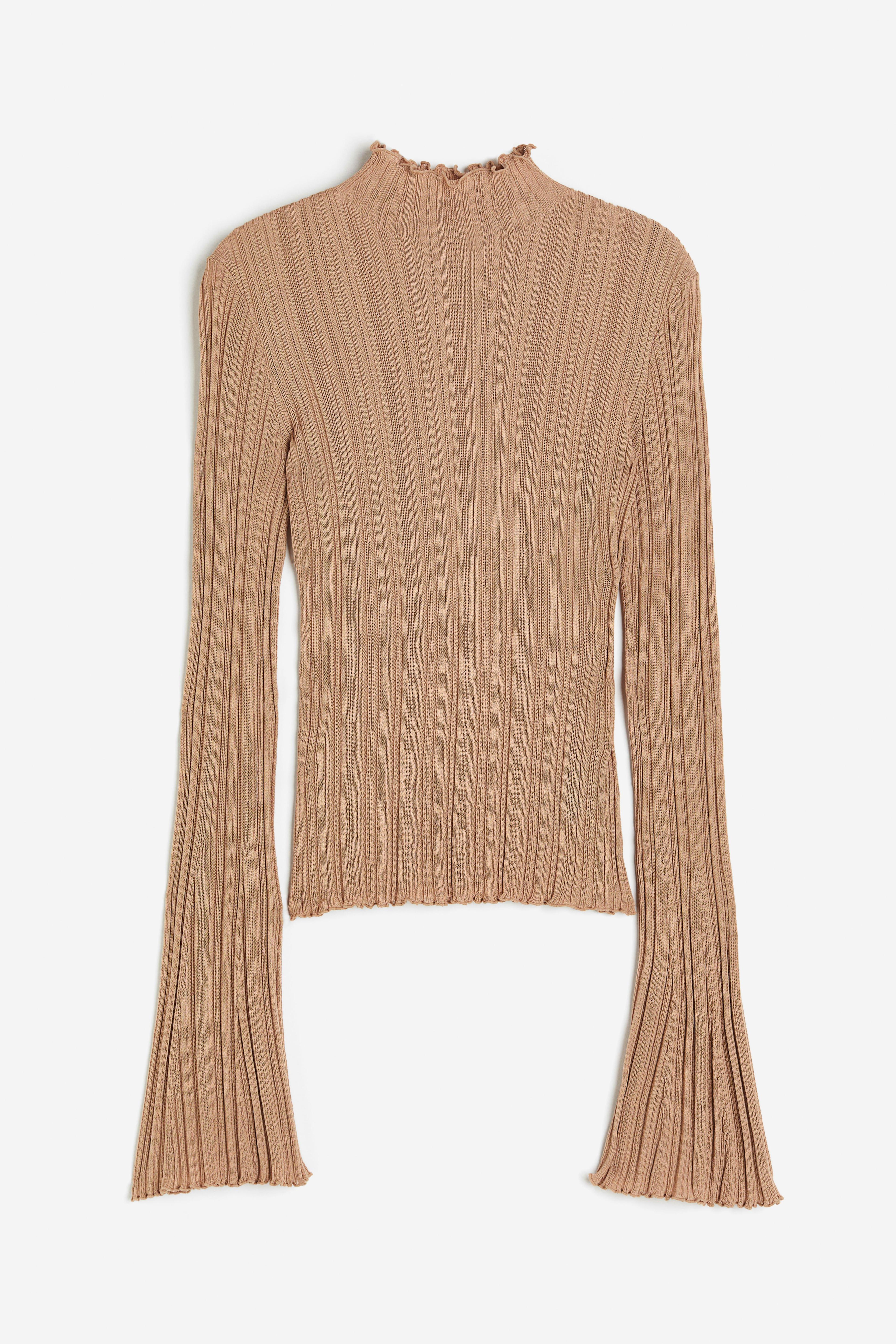 Rib-knit Mock Turtleneck Top Product Image