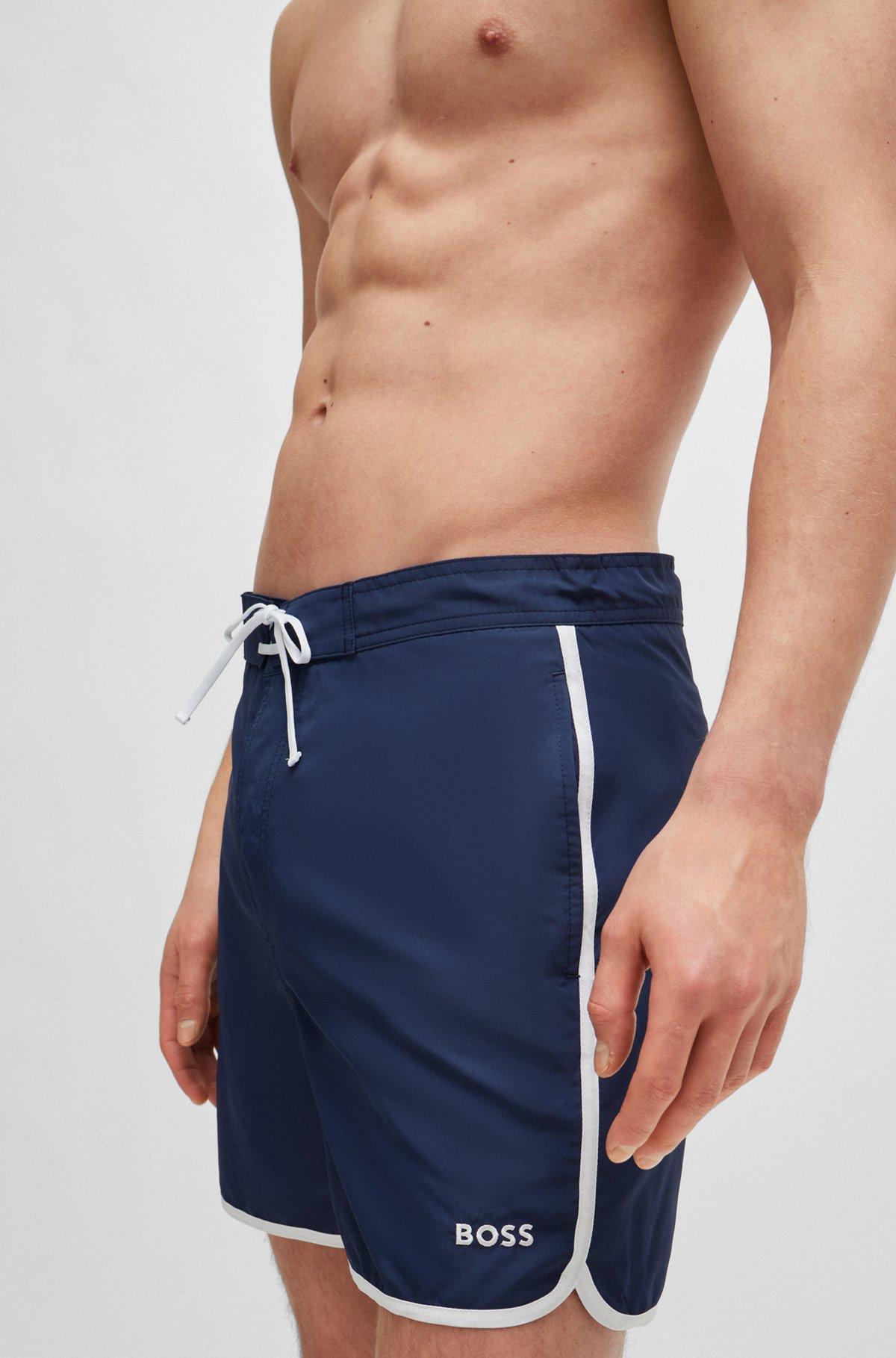 Logo-embroidered quick-dry swim shorts with contrast details Product Image