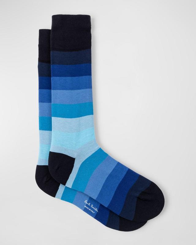 Mens Gradient Stripe Crew Socks Product Image