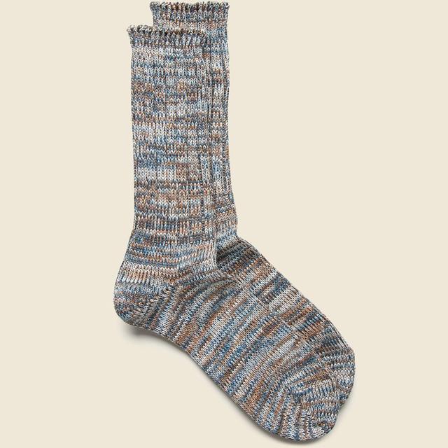 5 Color Mix Crew Sock - Taupe Product Image