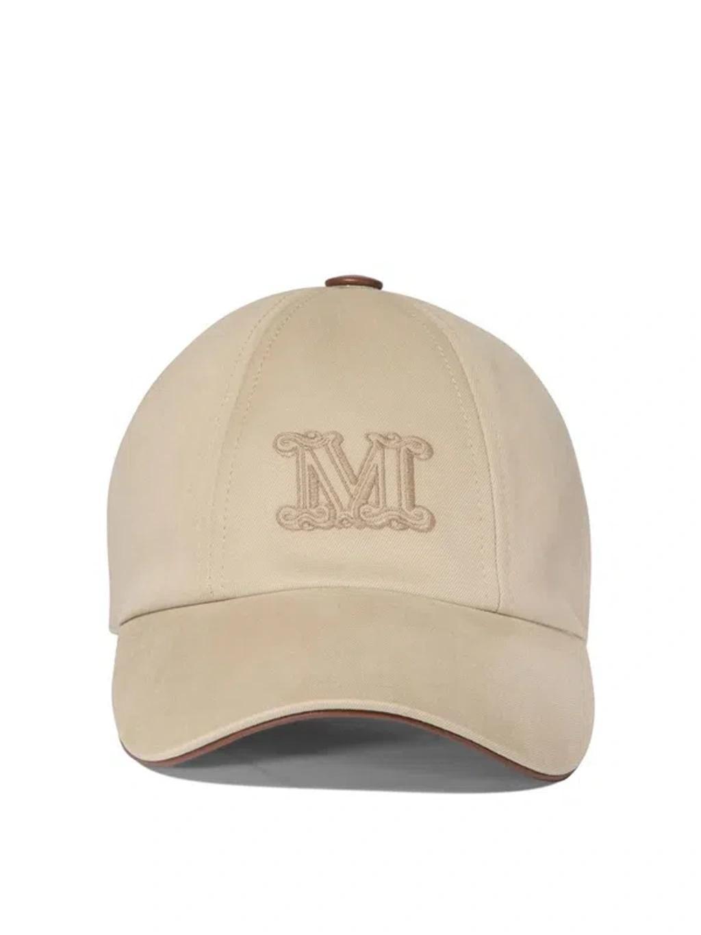 Logo Embroidered Baseball Cap In Beige Product Image