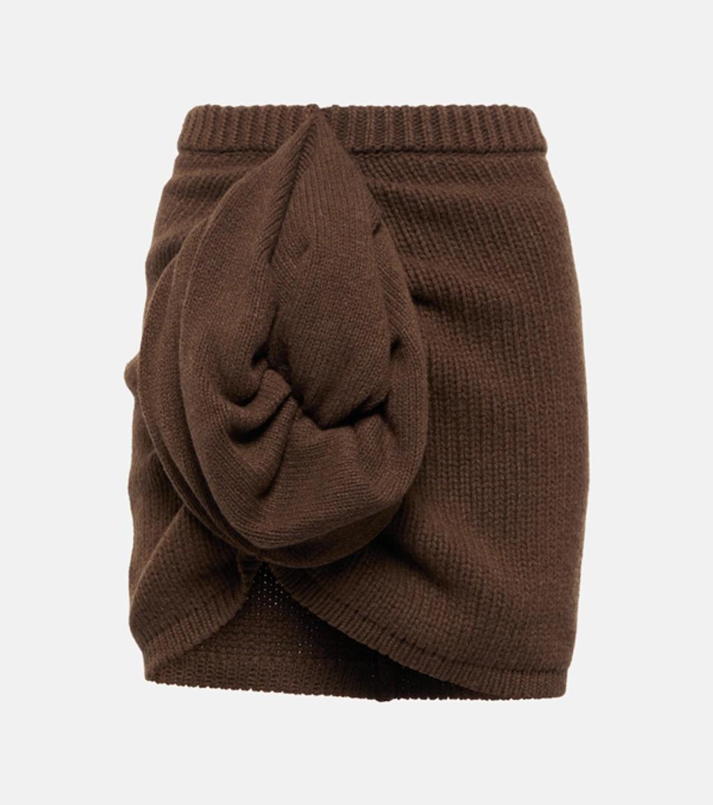 MAGDA BUTRYM Cashmere Miniskirt In Brown product image