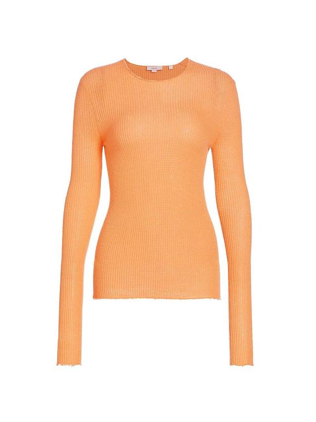 Womens Waffled Cashmere & Silk Sweater Product Image