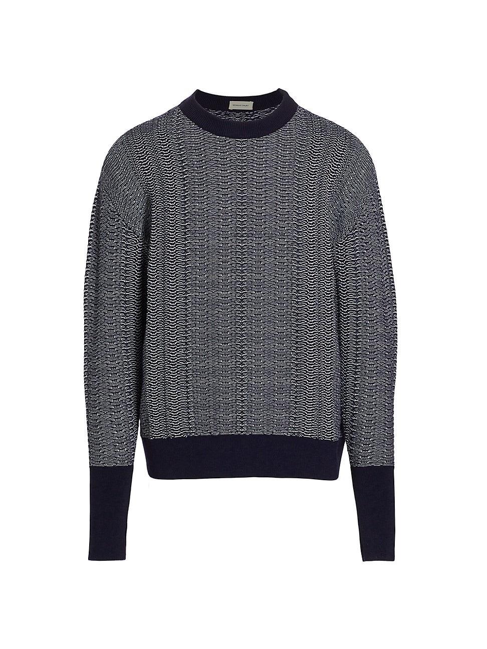 Mens Jacquard Wool Sweater Product Image