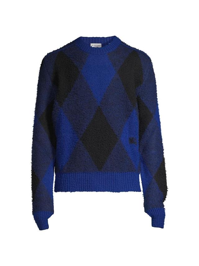 Mens Argyle Check EKD Wool Sweater Product Image