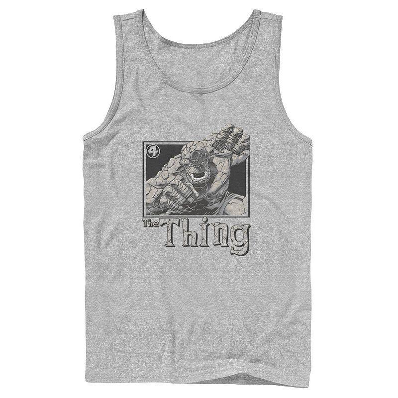 Mens Marvel Fantastic Four The Thing Simple Portrait Tank Top, Boys Athletic Grey Product Image