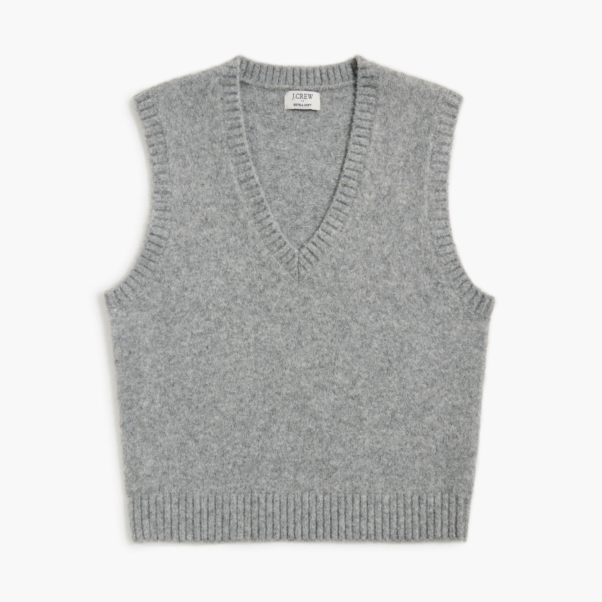 Sweater-vest in extra-soft yarn Product Image