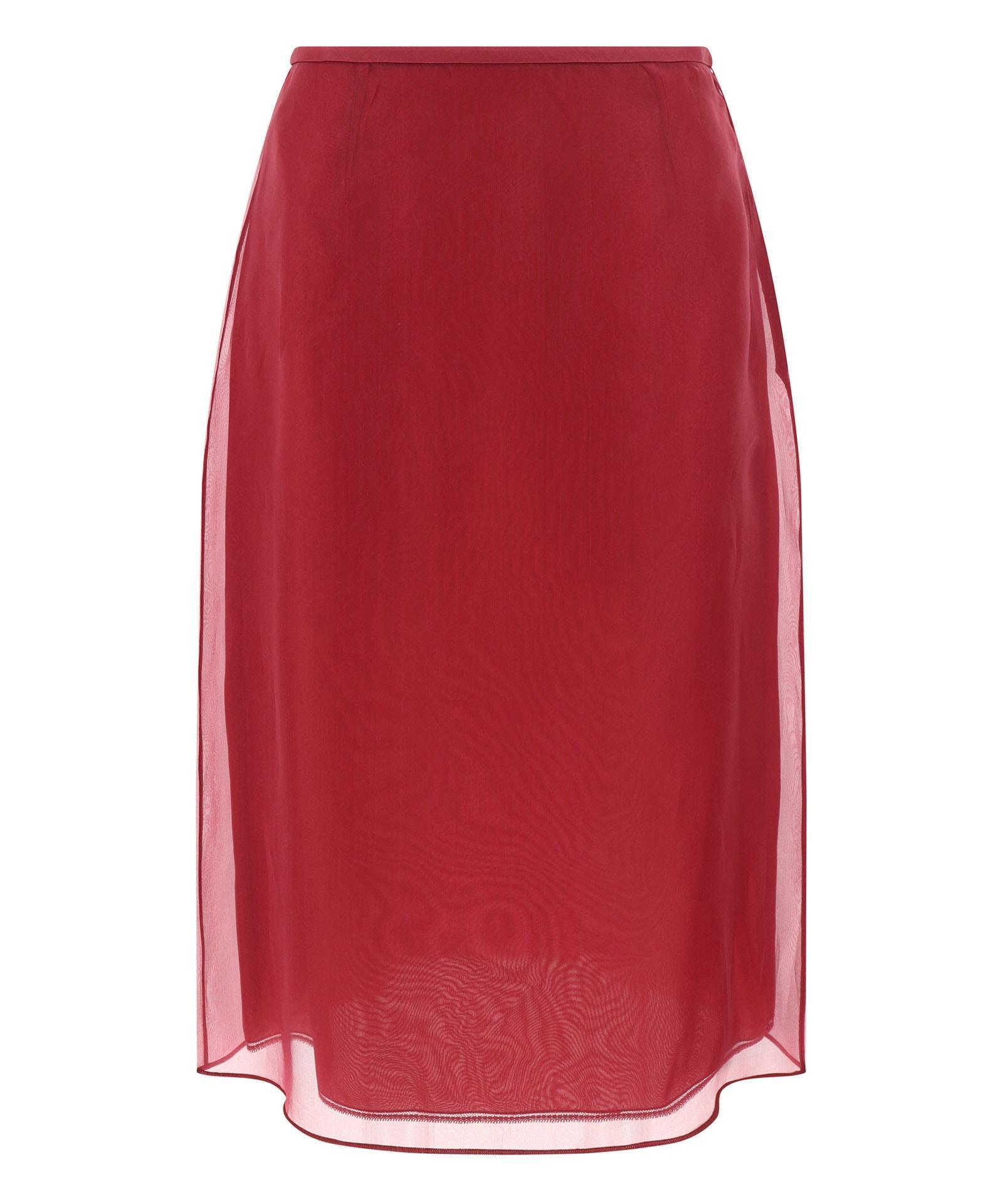 Midi Skirt In Red Product Image