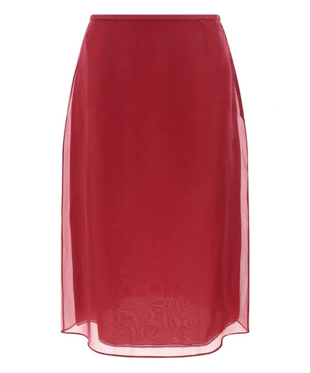 Midi Skirt In Red Product Image