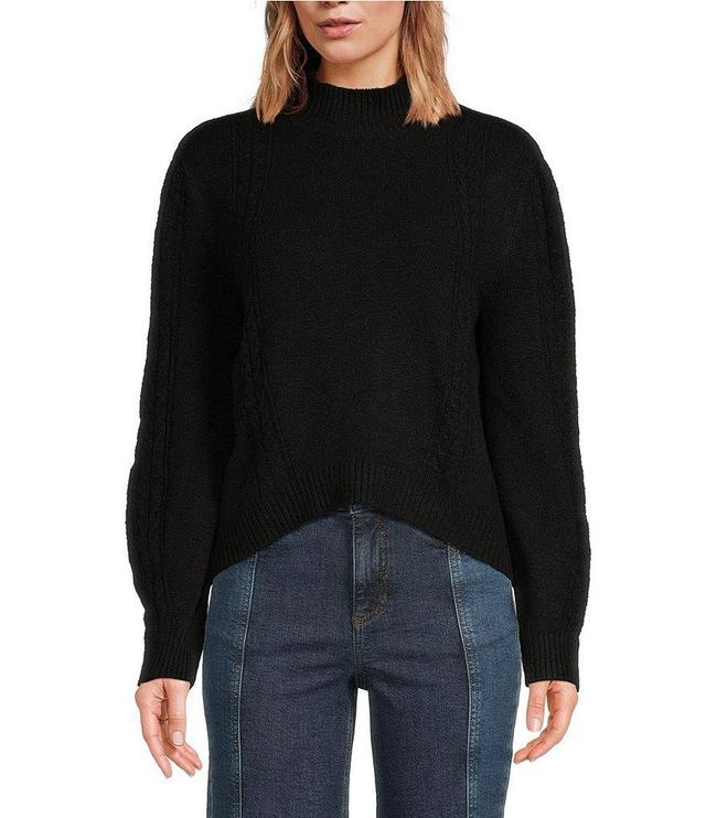 Chelsea & Violet Cameron Wool Blend Knit Mock Neck Long Sleeve Pullover Sweater Product Image