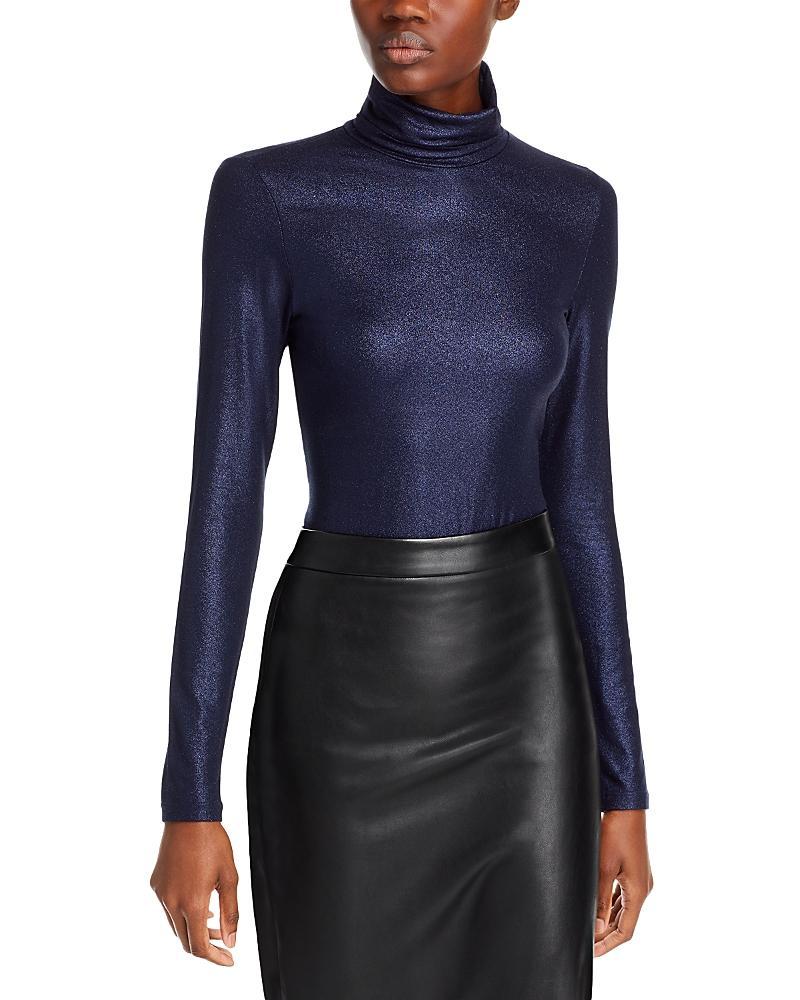 Womens Soft Touch Metallic Turtleneck Product Image