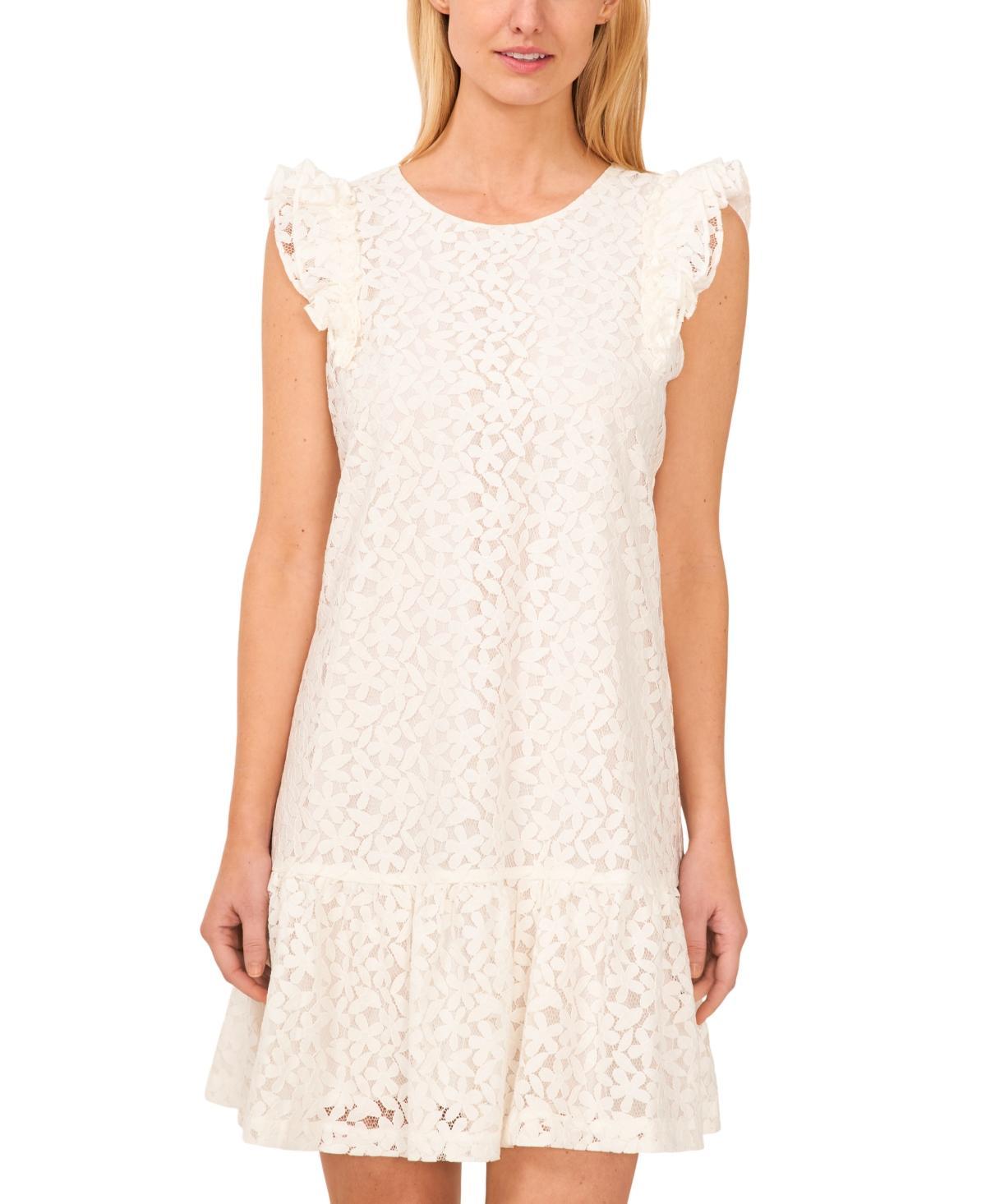 Women's Floral Lace Ruffle Sleeve Mini Dress Product Image