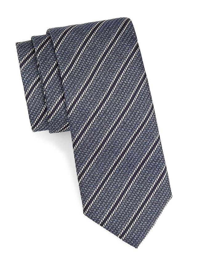 Mens Striped Silk Tie Product Image