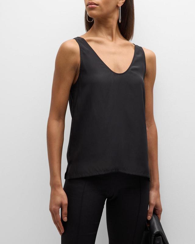 V-Neck Silk Charmeuse Cami Product Image