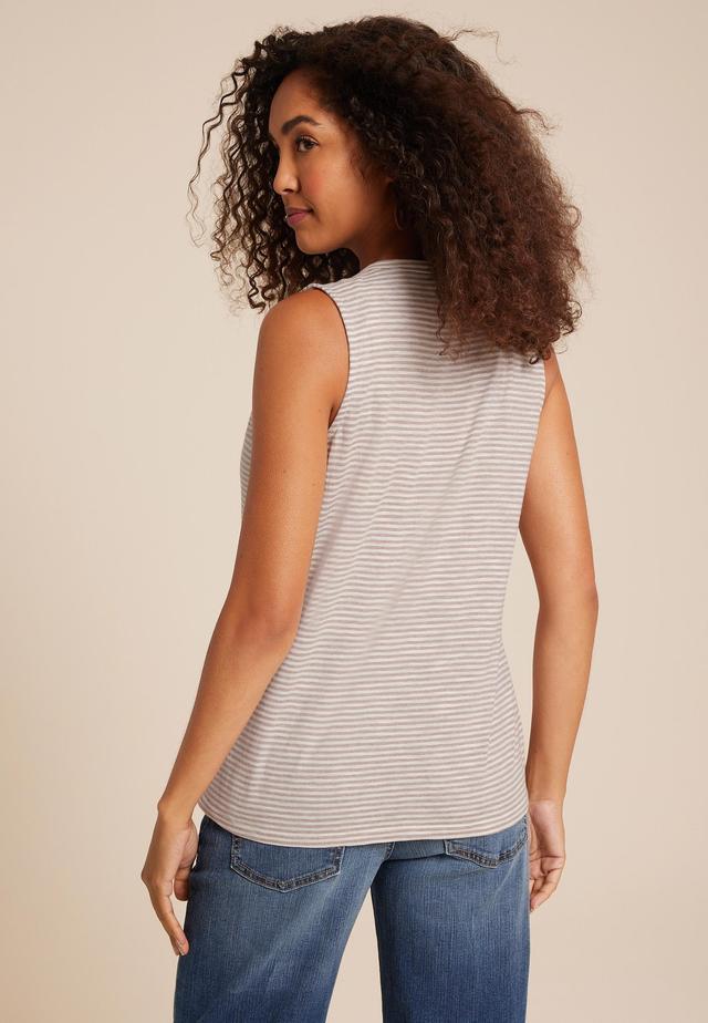 24/7 Morgan Striped V Neck Tank Top Product Image