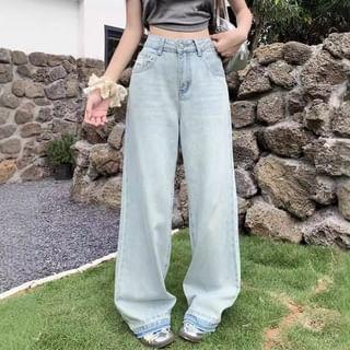 High Rise Washed Wide Leg Jeans product image