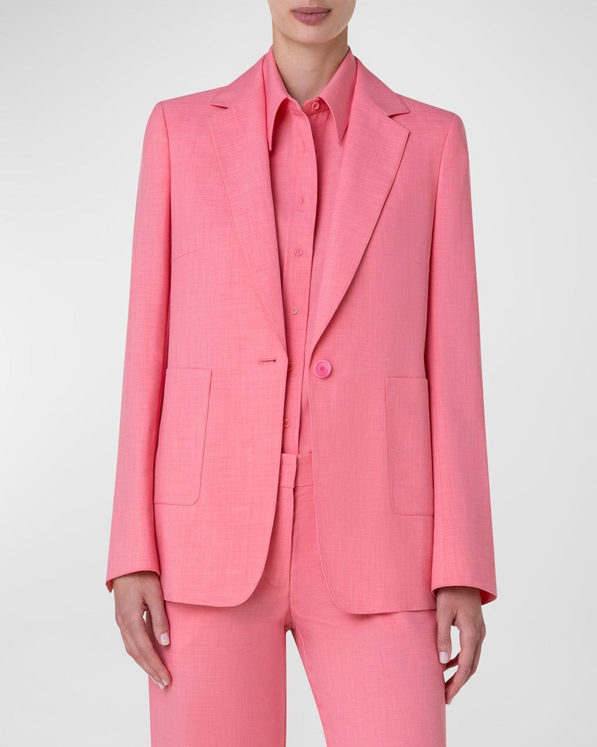 Lightweight Techno Crepe Blazer Jacket Product Image