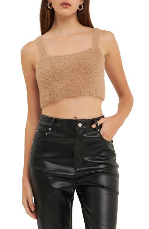 Grey Lab Plush Crop Sweater Camisole Product Image