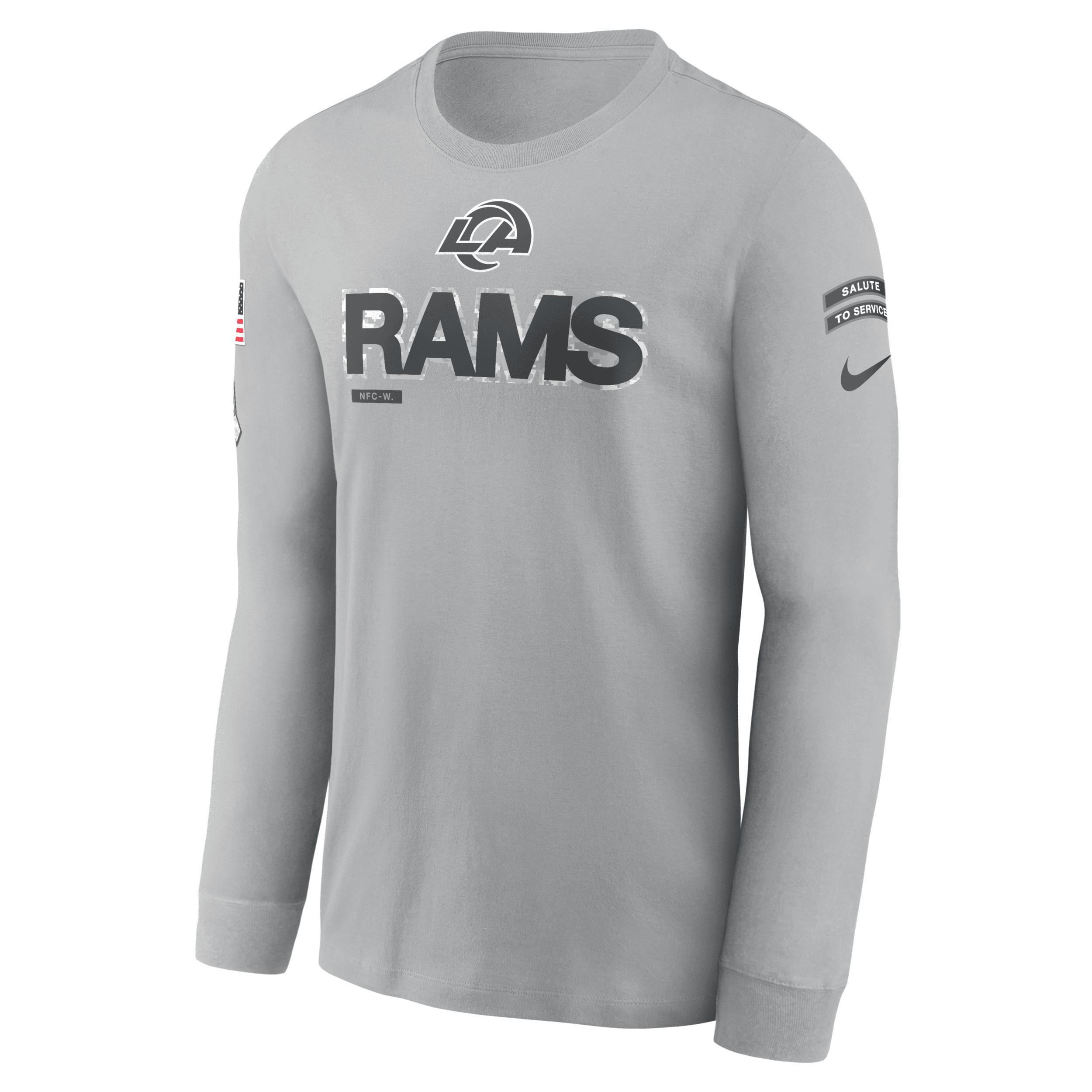 Los Angeles Rams Salute to Service Mascot Edge Legend Men's Nike NFL Long-Sleeve T-Shirt Product Image