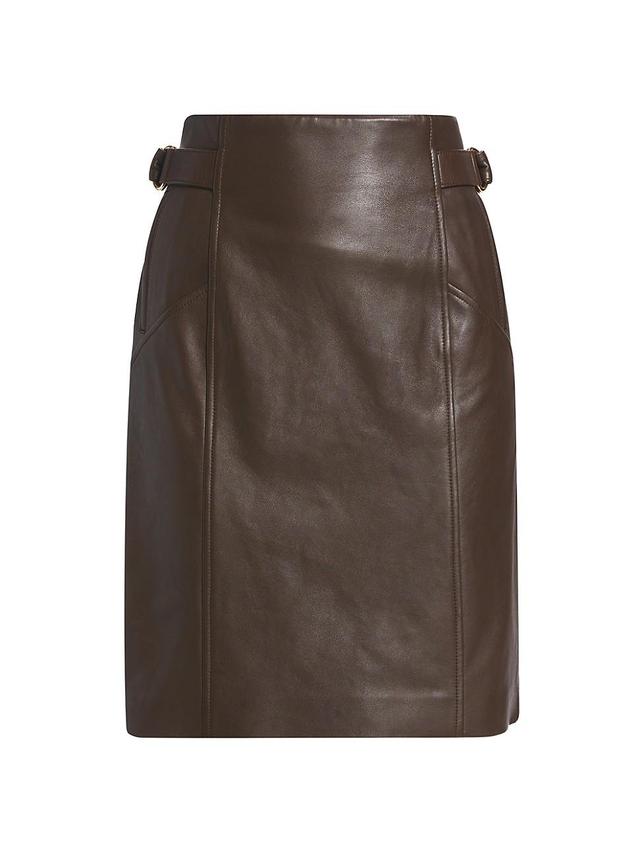 Womens Selena Lambskin Pencil Skirt Product Image