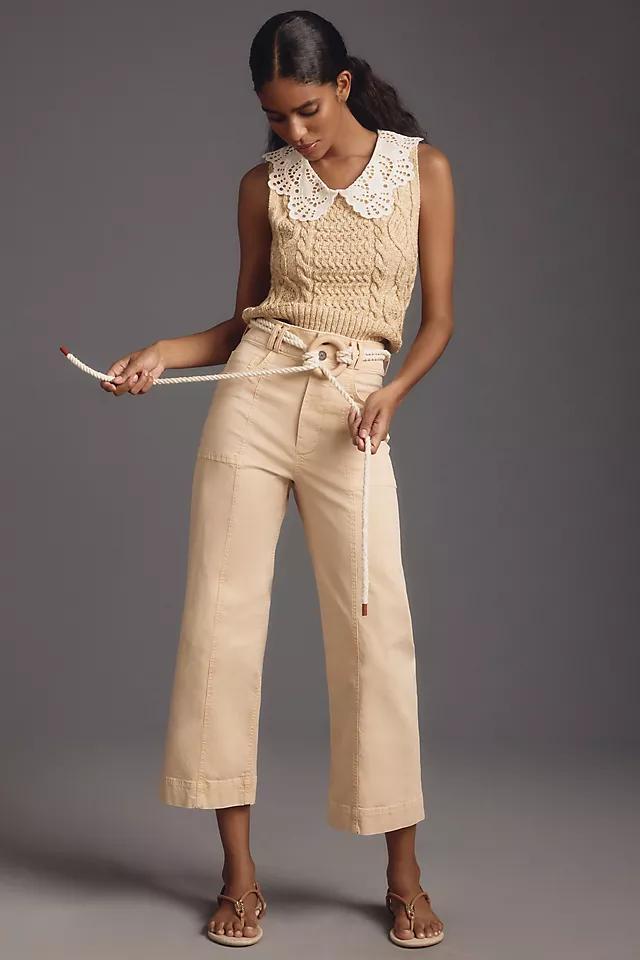 The Skipper Seamed High-Rise Crop Wide-Leg Pants by Pilcro Product Image