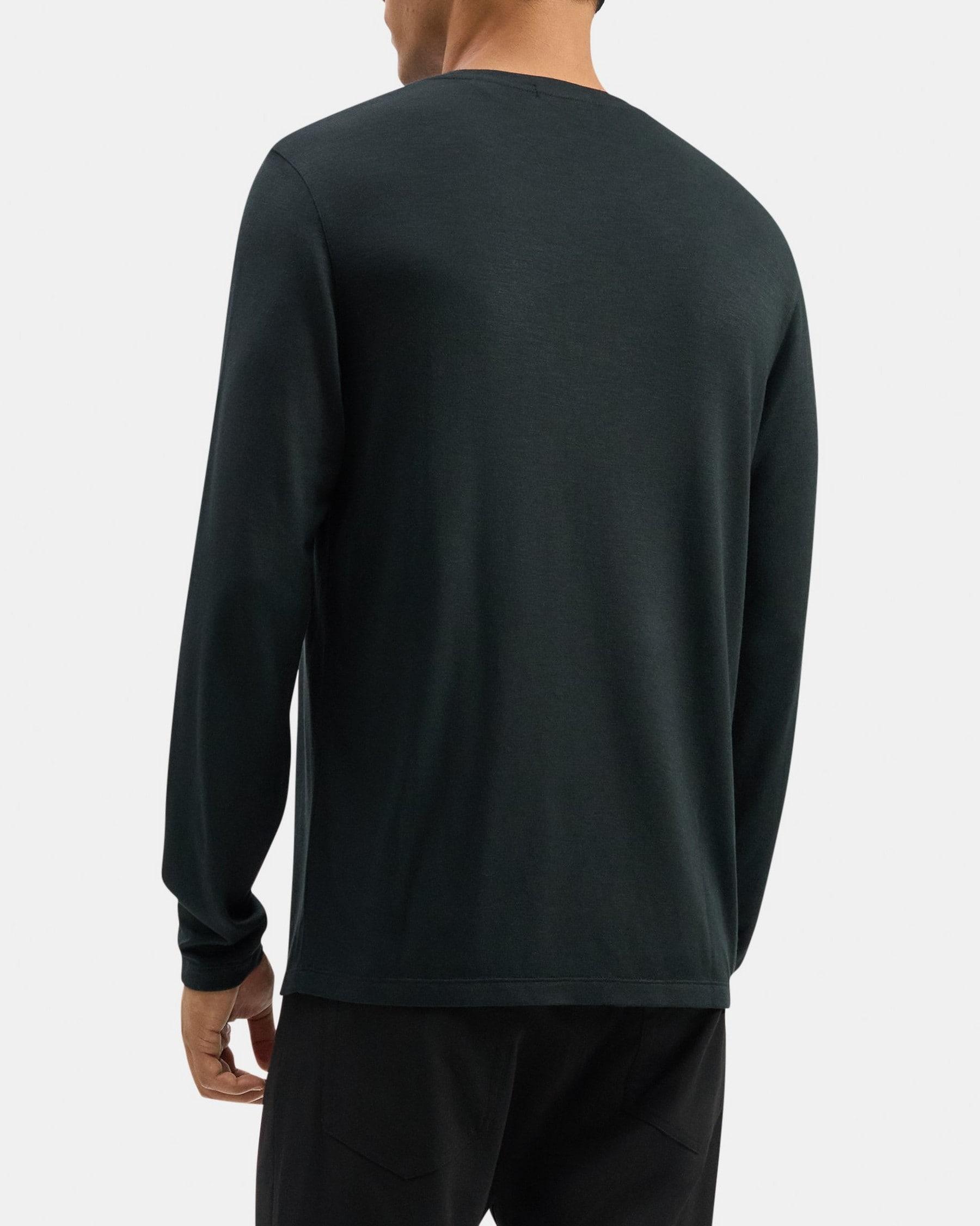 Crewneck Long-Sleeve Tee in Modal Blend Jersey Product Image