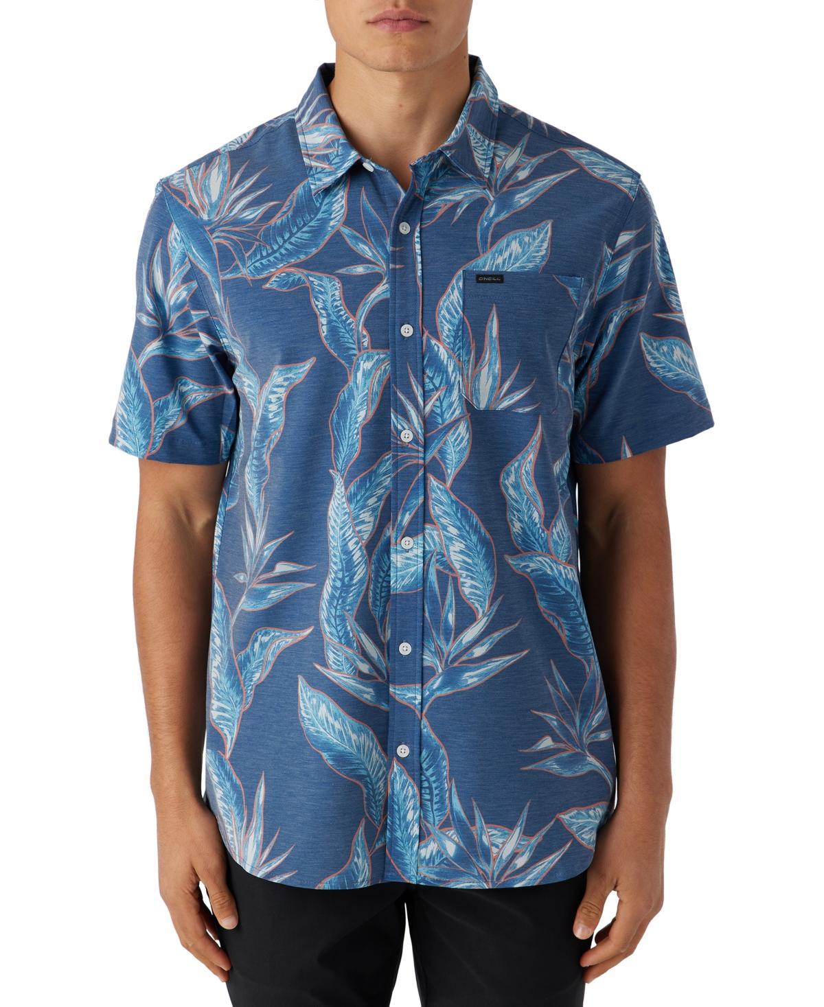 ONeill Mens Trvlr Short Sleeve Printed Button-Front Performance Shirt Product Image