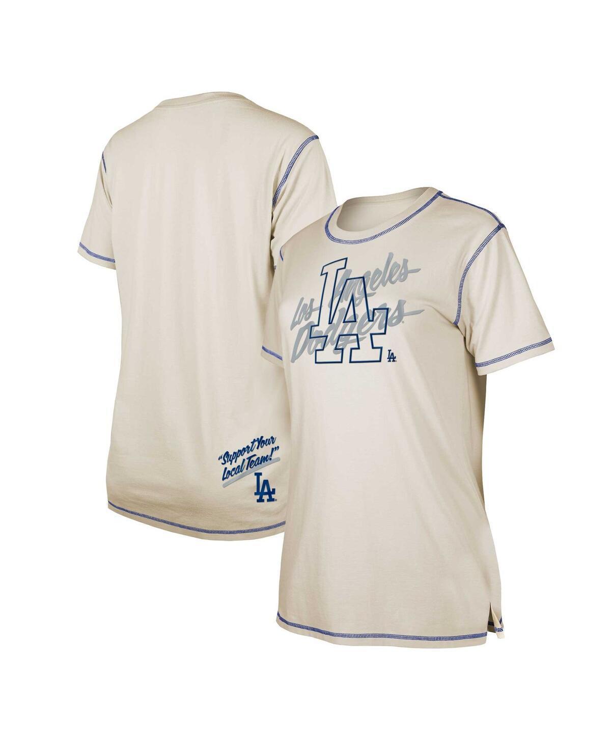 Womens New Era White Los Angeles Dodgers Team Split T-shirt Product Image