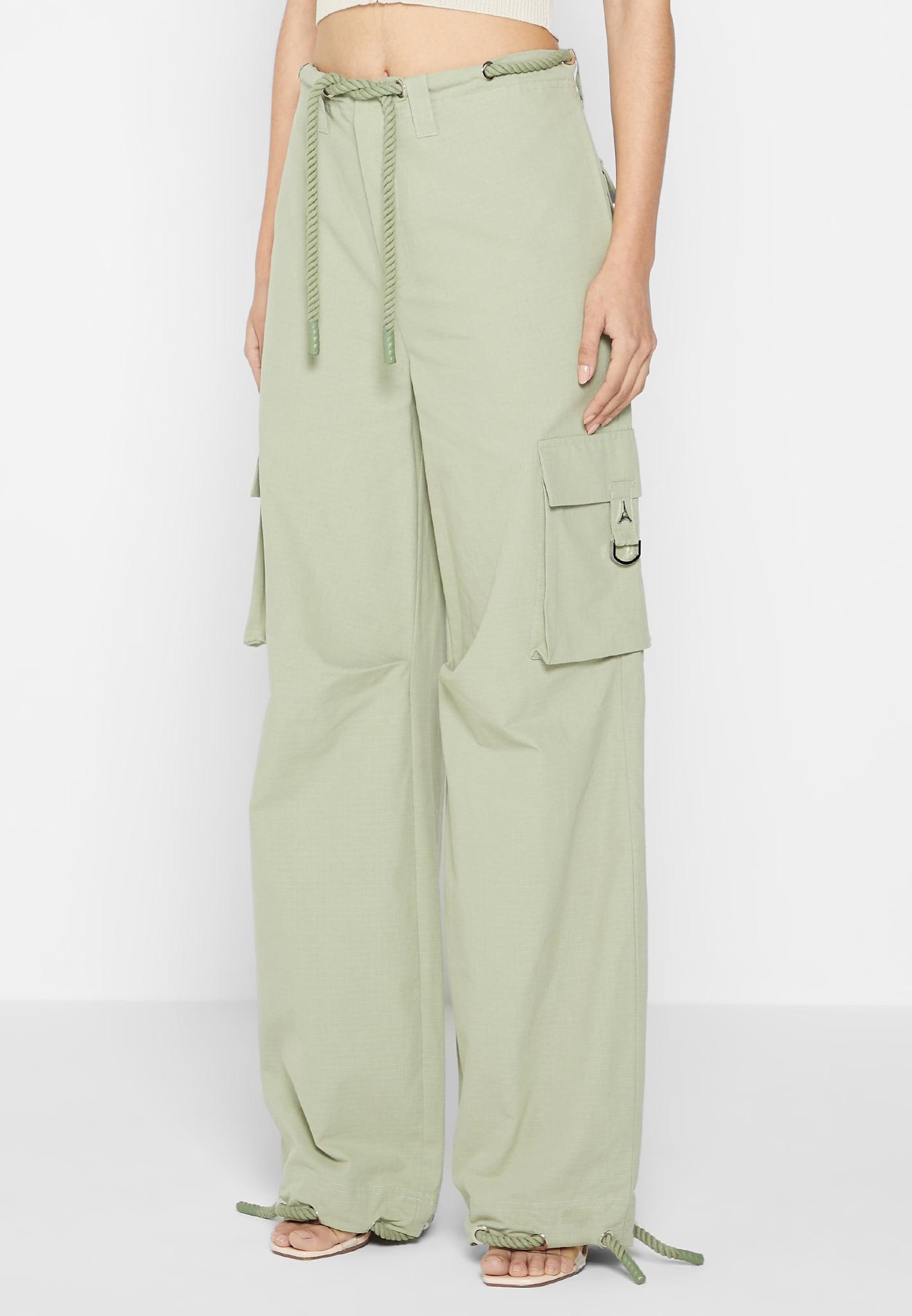 Ripstop Parachute Cargo Pants - Sage Female Product Image