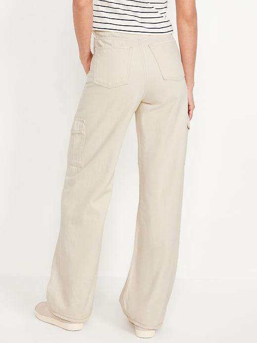 Extra High-Waisted Sky-Hi Wide-Leg Cargo Jeans Product Image